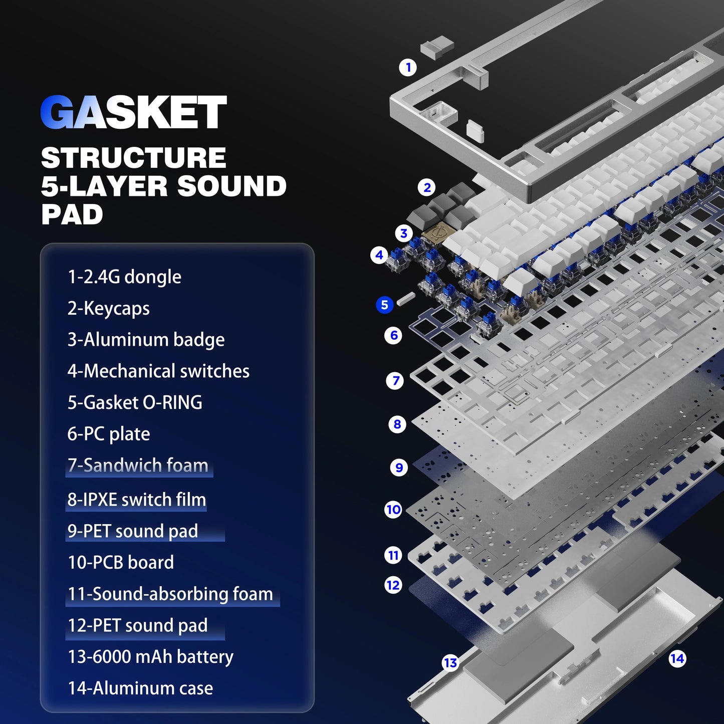 Yunzii AL75 Pro Aluminum Mechanical Keyboard