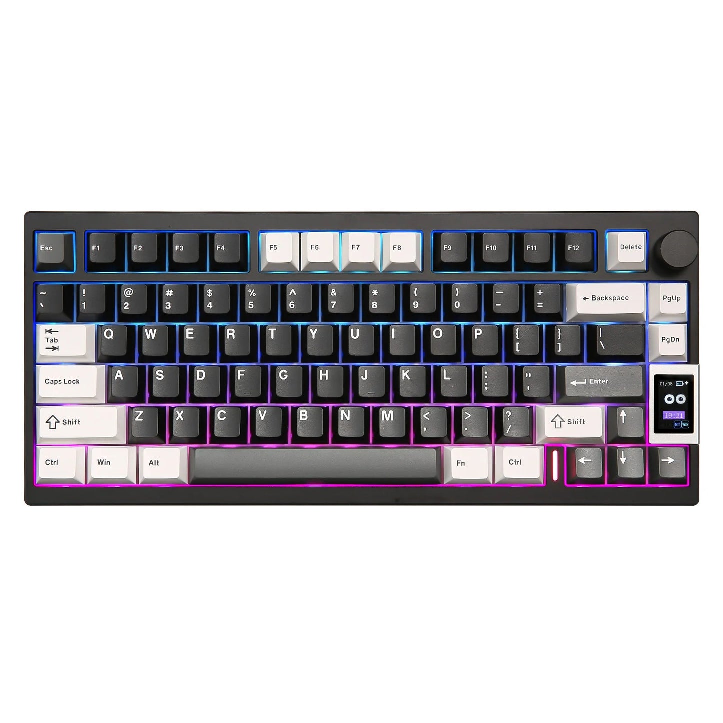 Yunzii AL80 QMK/VIA Aluminum LCD Mechanical Keyboard