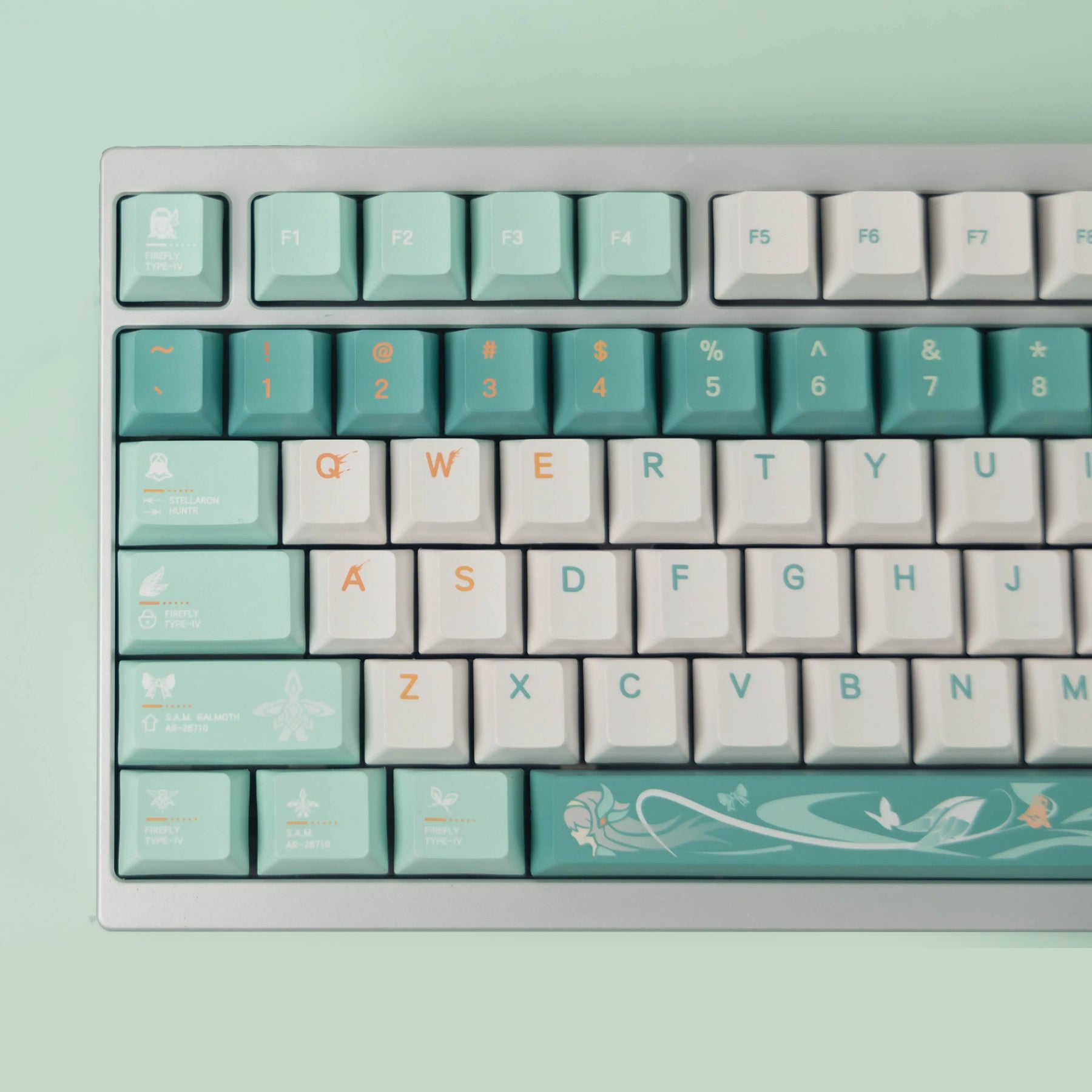 Honkai: Star Rail AR-26710 Firefly Keycap Set, Cherry Profile, Dye