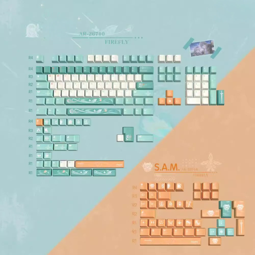 Honkai: Star Rail AR-26710 Firefly Keycap Set, Cherry Profile, Dye Sub PBT Key Cap