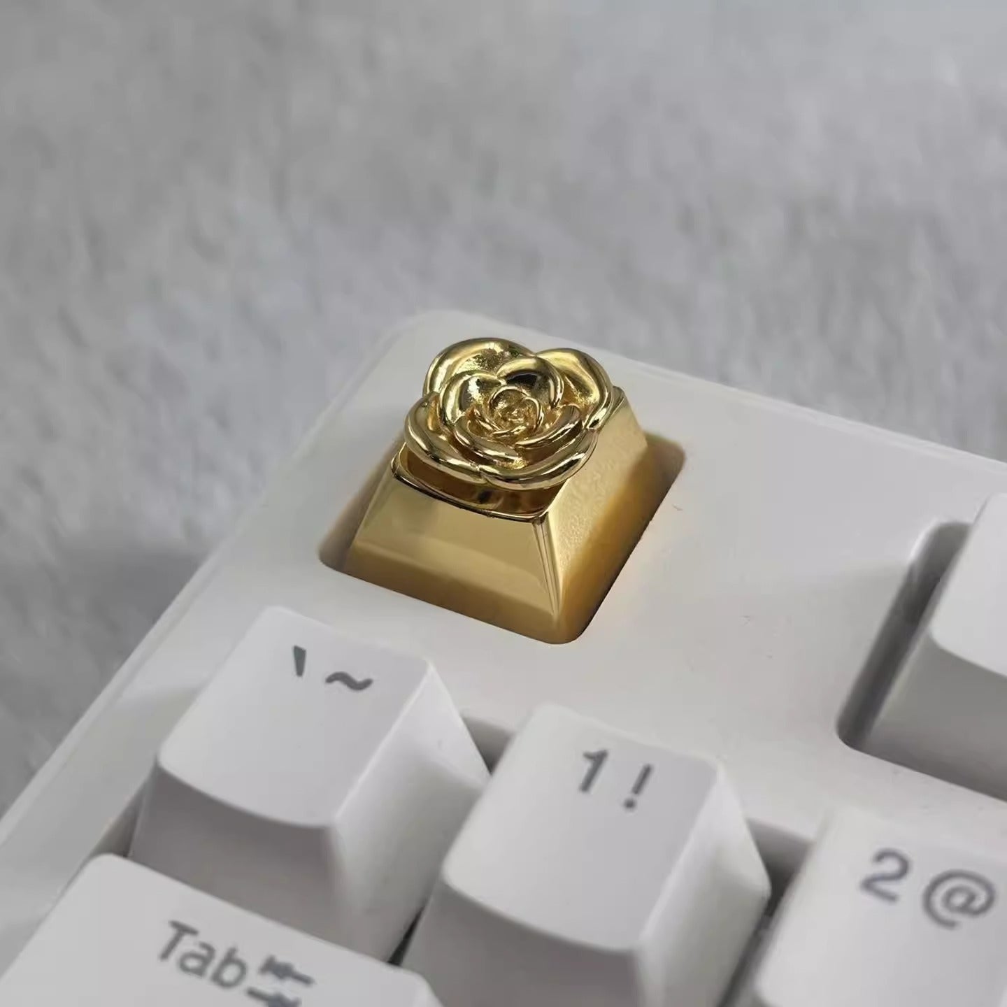 Rose Genuine Silver Artisan Keycap