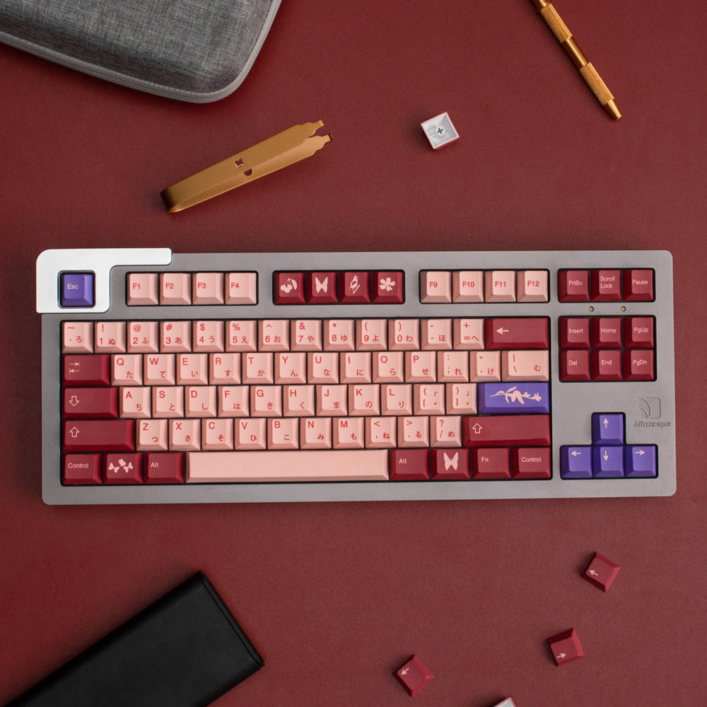 GMK Blossom Keycap Set, Cherry Profile, PBT Dye Sub Key Cap