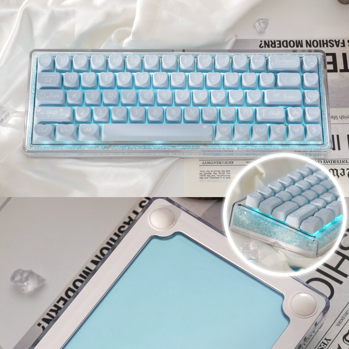 Ainbell Base68 Heart-to-Heart Cute Custom Design Keyboard
