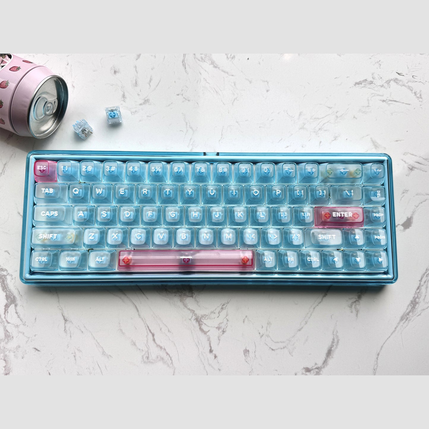 Ainbell Base68 Ocean Blue Themed Cute Custom Design Keyboard