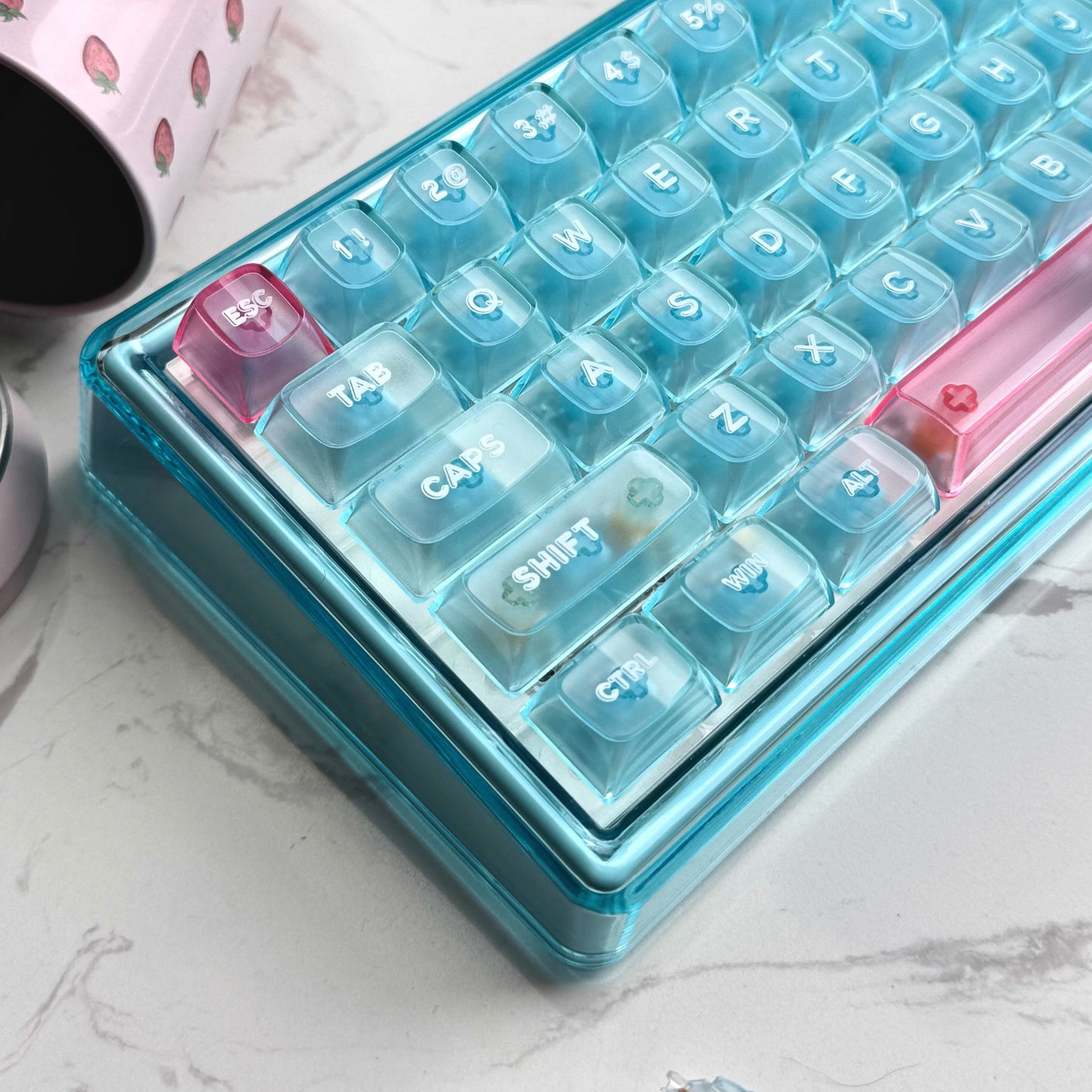 Ainbell Base68 Ocean Blue Themed Cute Custom Design Keyboard
