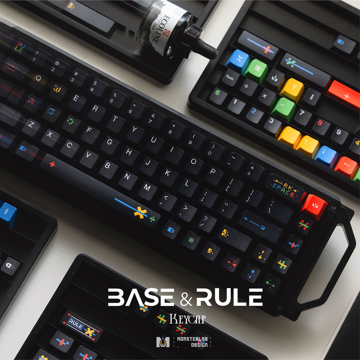 MonsterLab Base & Rule Keycap Set, Cherry Profile, Dye Sub PBT