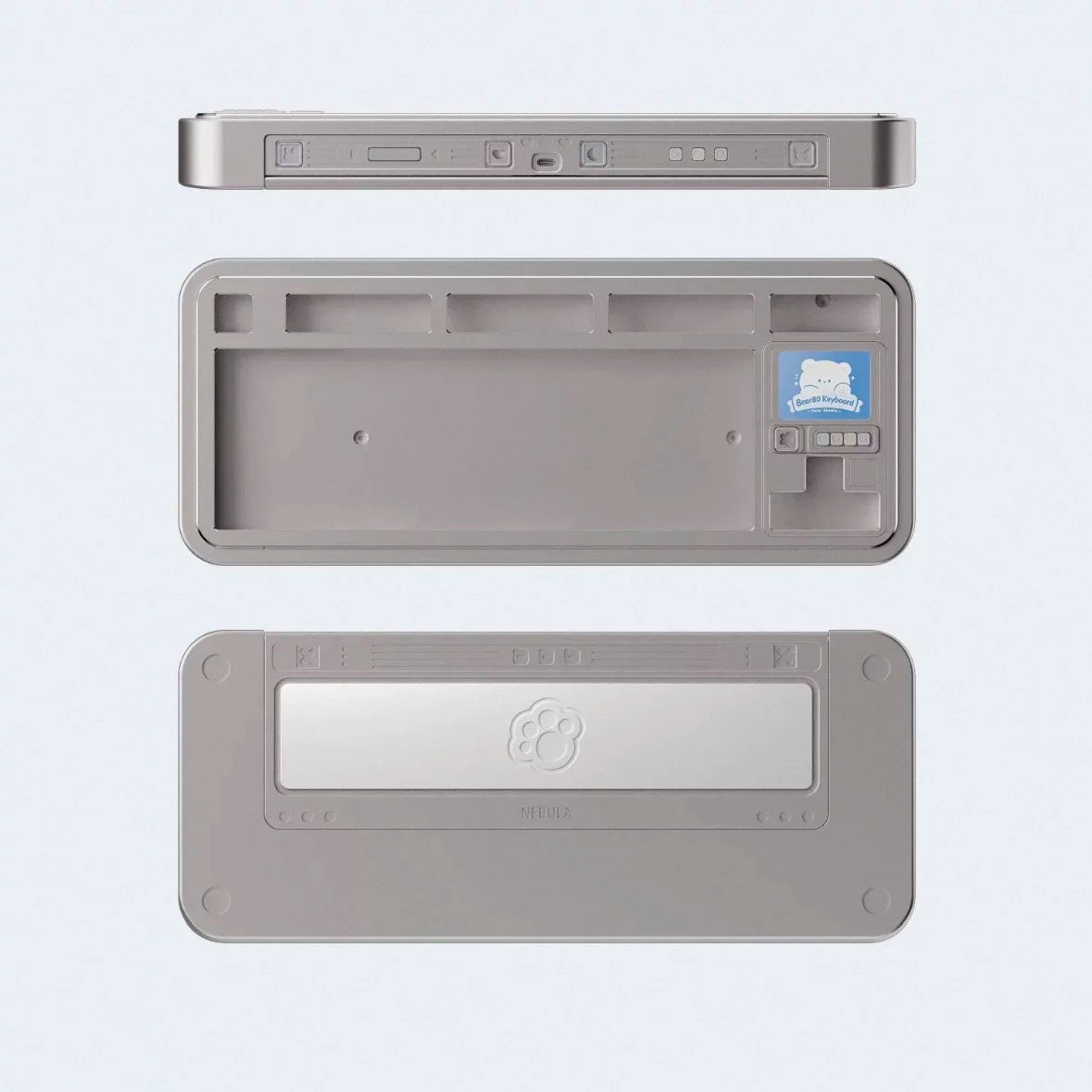 Bear80 Mechanical Keyboard Barebone with LCD Screen