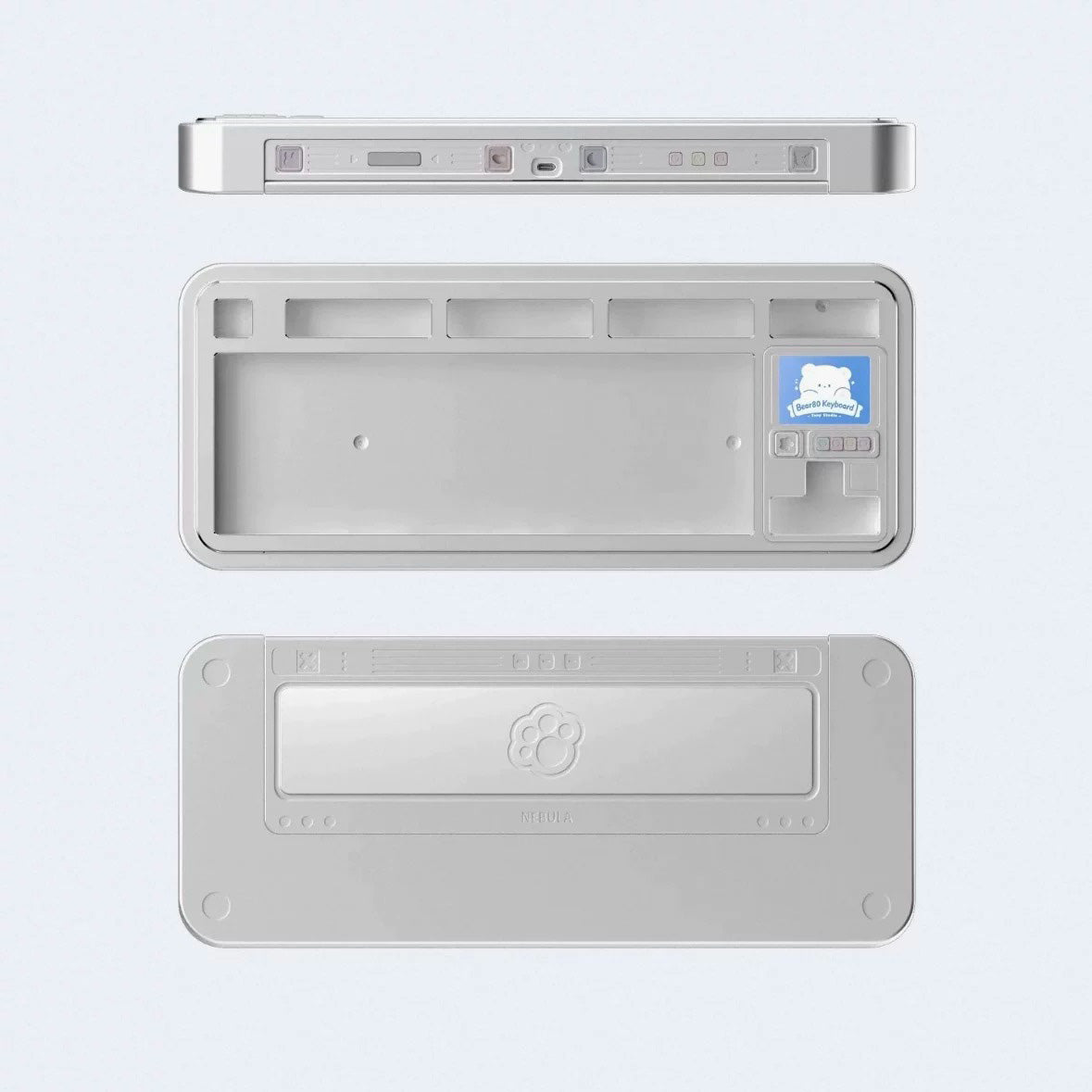 Bear80 Mechanical Keyboard Barebone with LCD Screen
