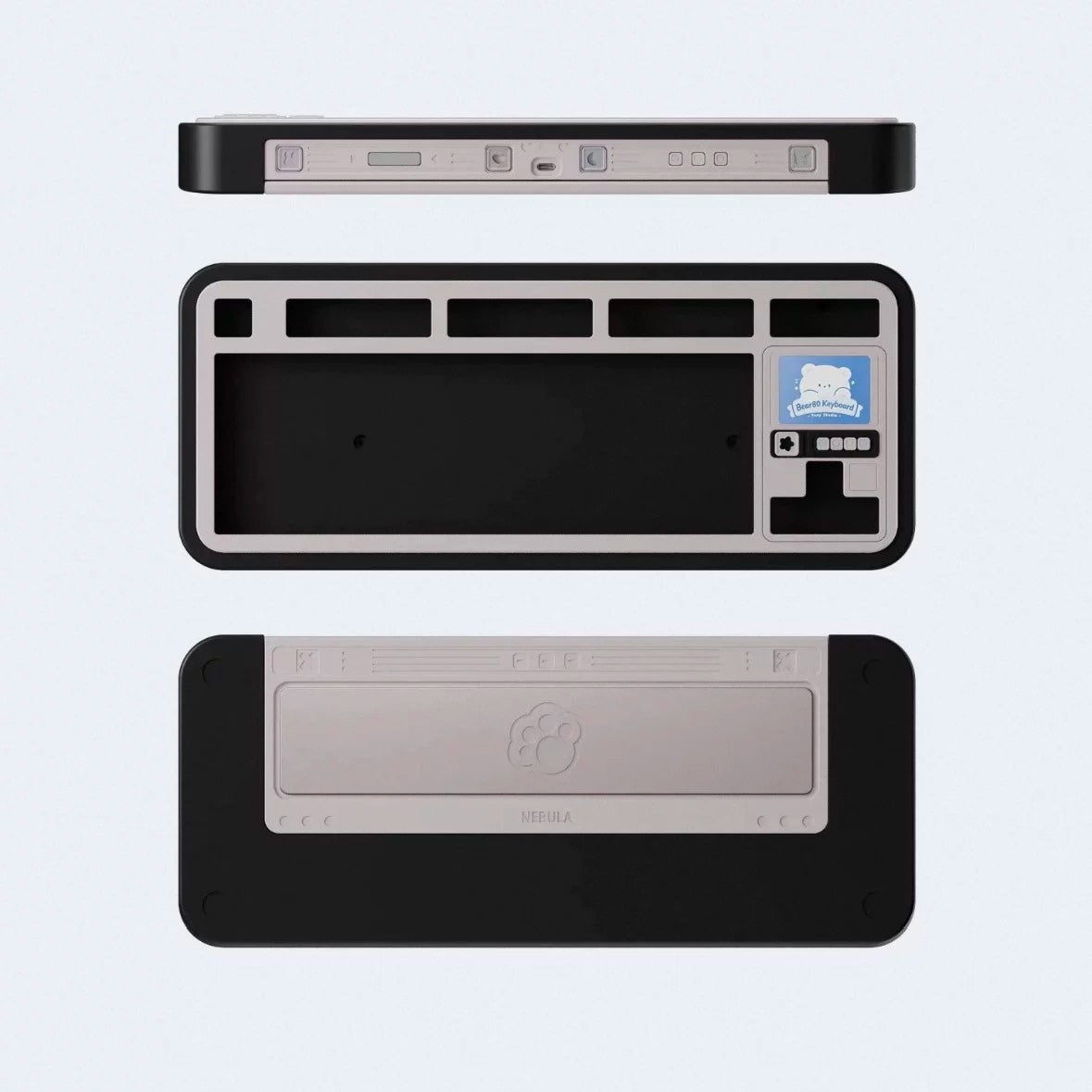Bear80 Mechanical Keyboard Barebone with LCD Screen