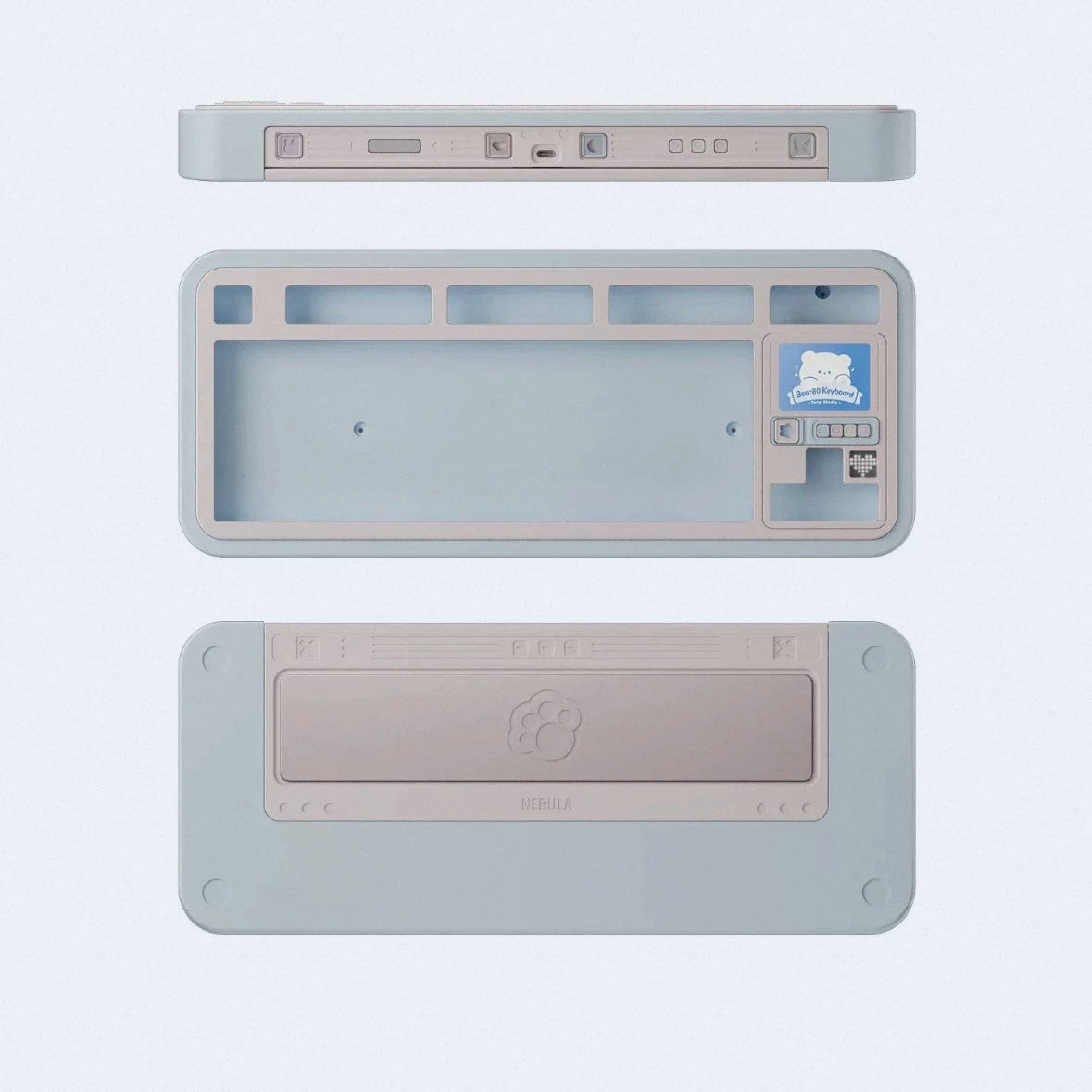 Bear80 Mechanical Keyboard Barebone with LCD Screen