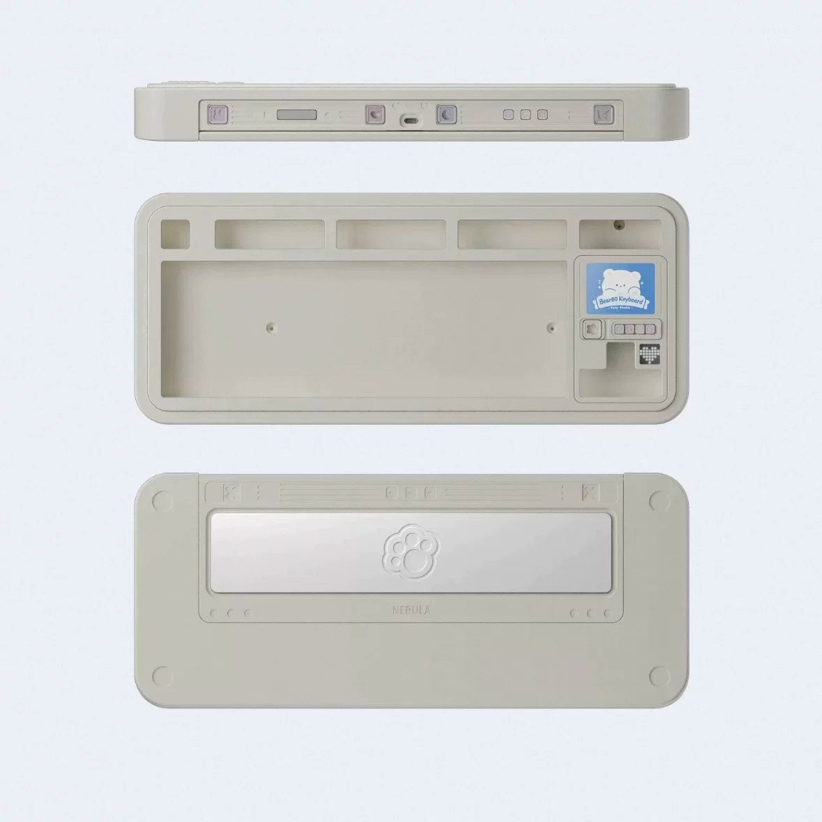 Bear80 Mechanical Keyboard Barebone with LCD Screen