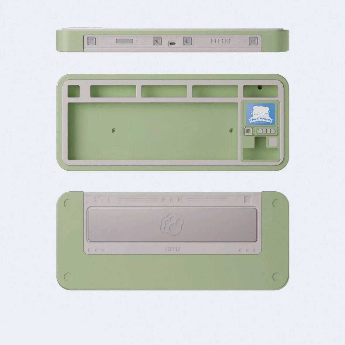 Bear80 Mechanical Keyboard Barebone with LCD Screen