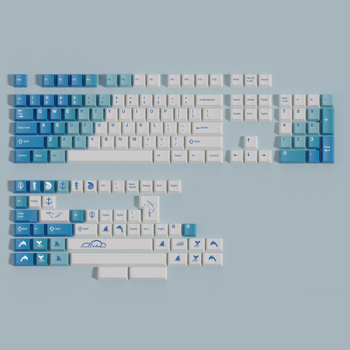 Bigpool Hawaii Keycap Set, Cherry Profile, Dye Sub PBT
