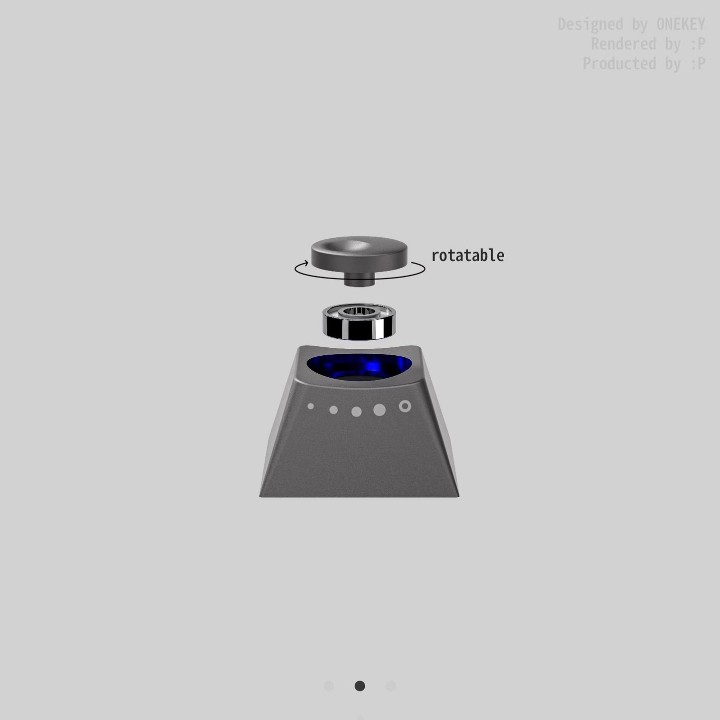 BKRE-R Fidget Spinner Metallic Keycap