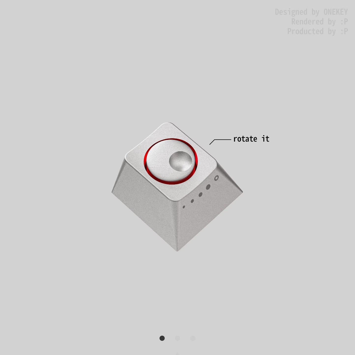 BKRE-R Fidget Spinner Metallic Keycap