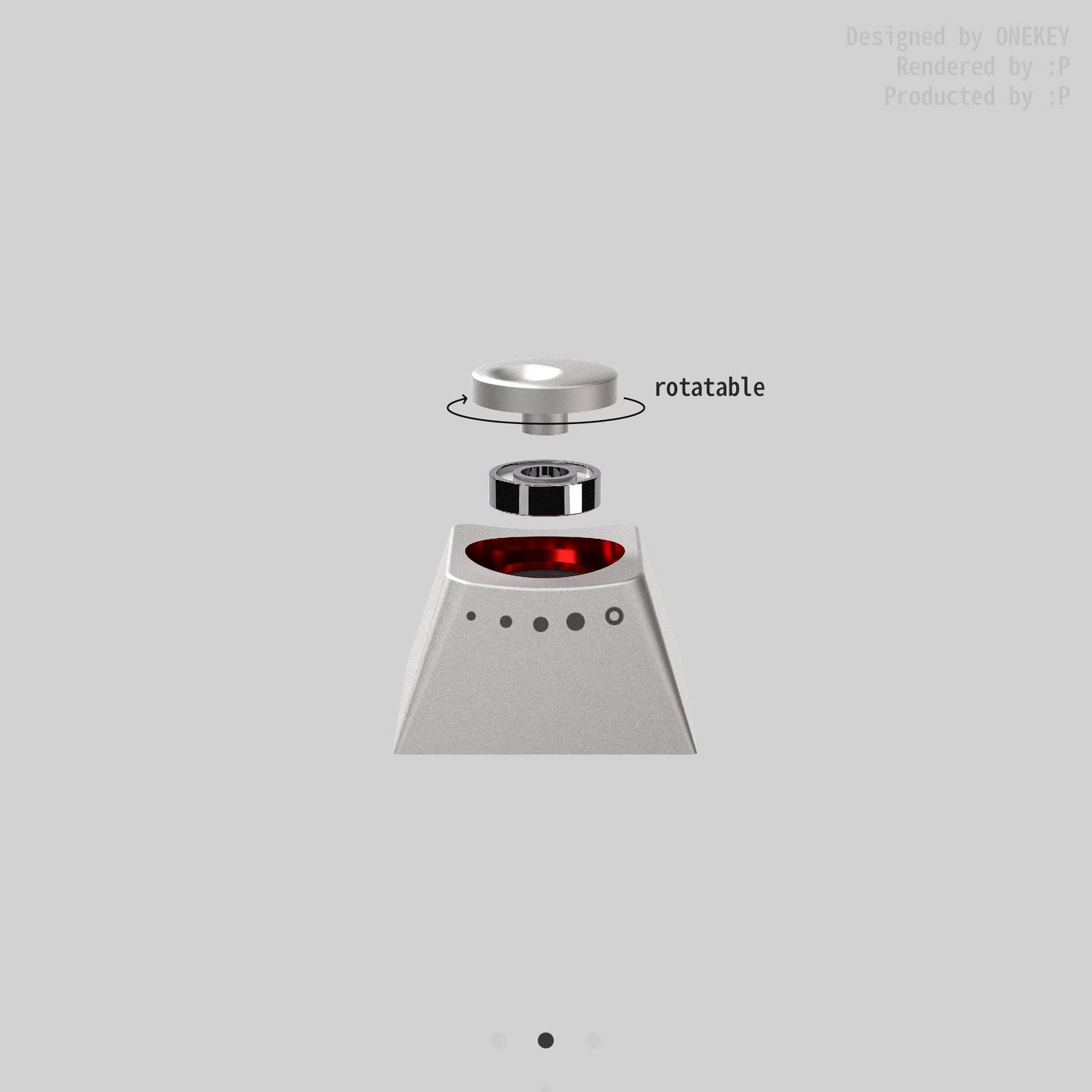 BKRE-R Fidget Spinner Metallic Keycap