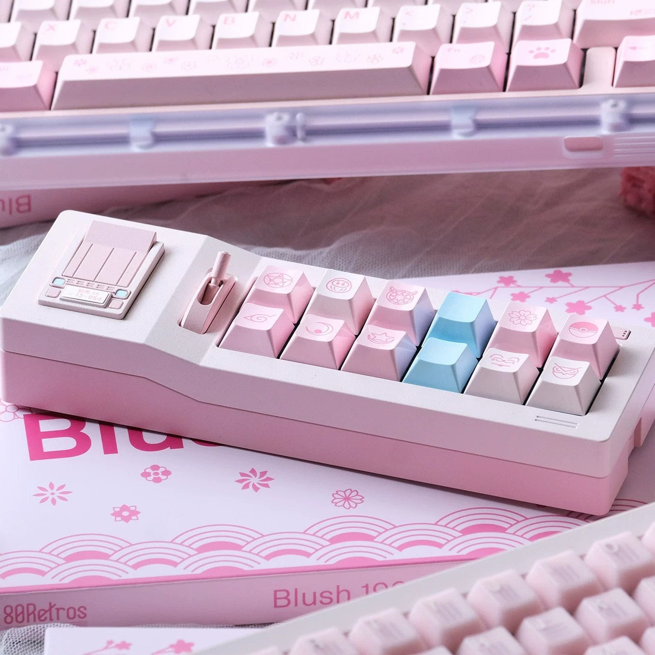 80Retros Blush 1990s Pink Keycap Set, Cherry Profile, PBT Key Cap