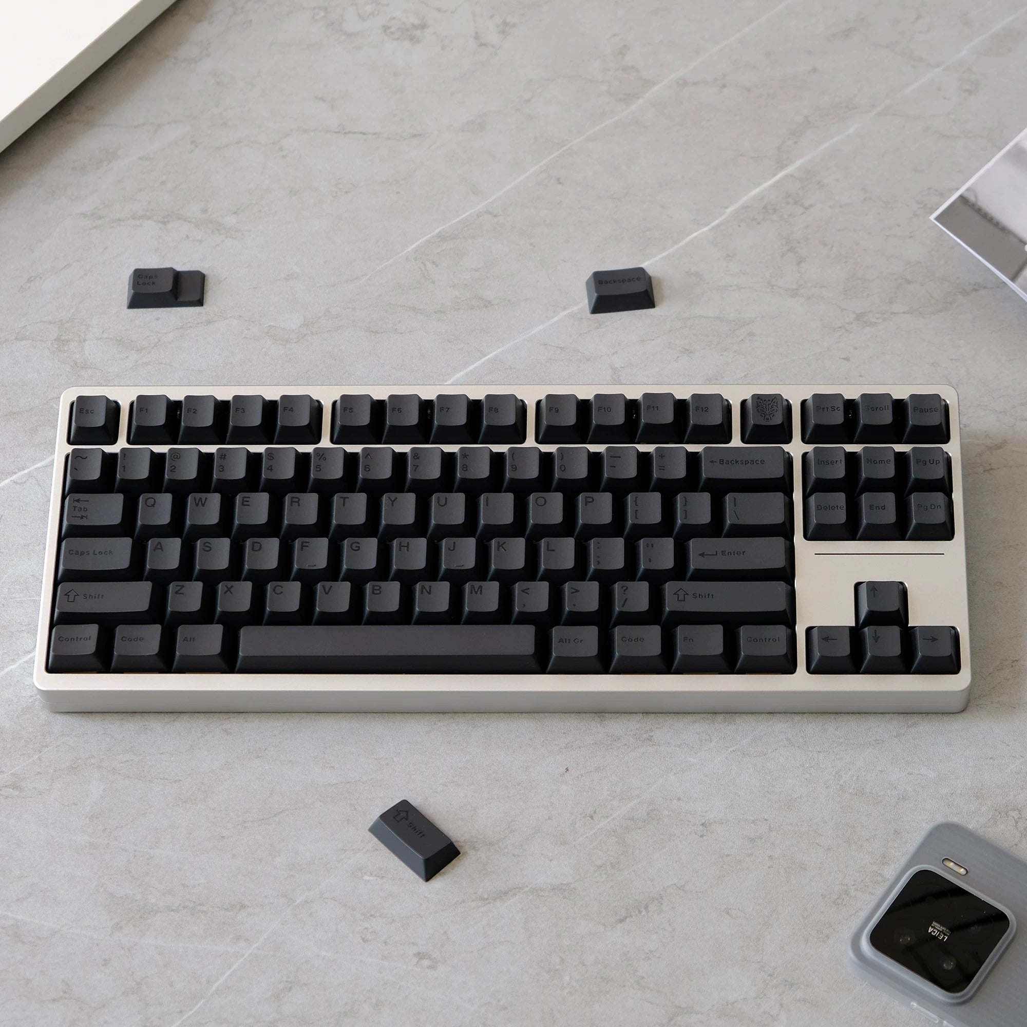 Black on Black Keycap Set, Cherry Profile, Double Shot ABS – Nouvolo
