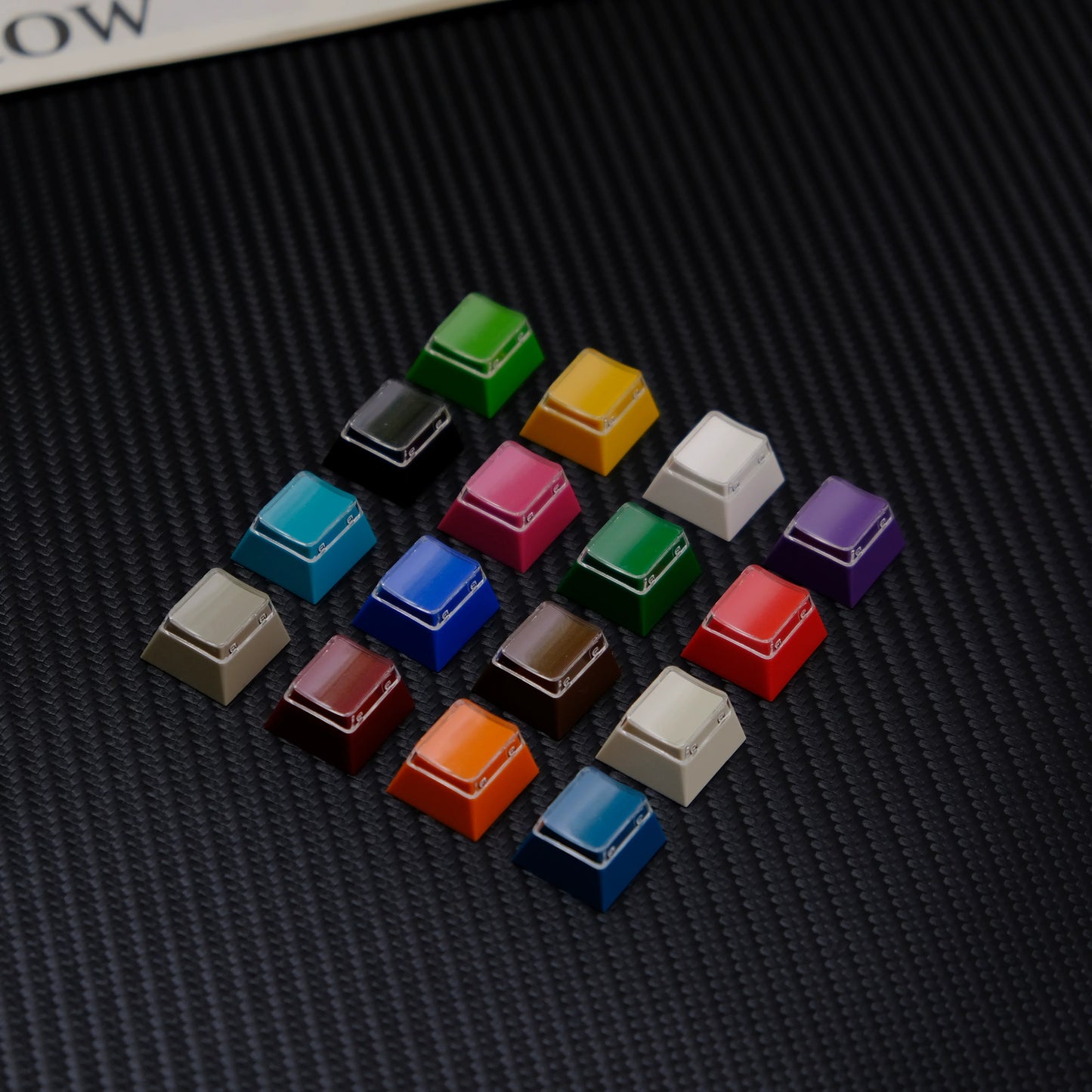 Black on Black Keycap Set, Cherry Profile, Double Shot ABS