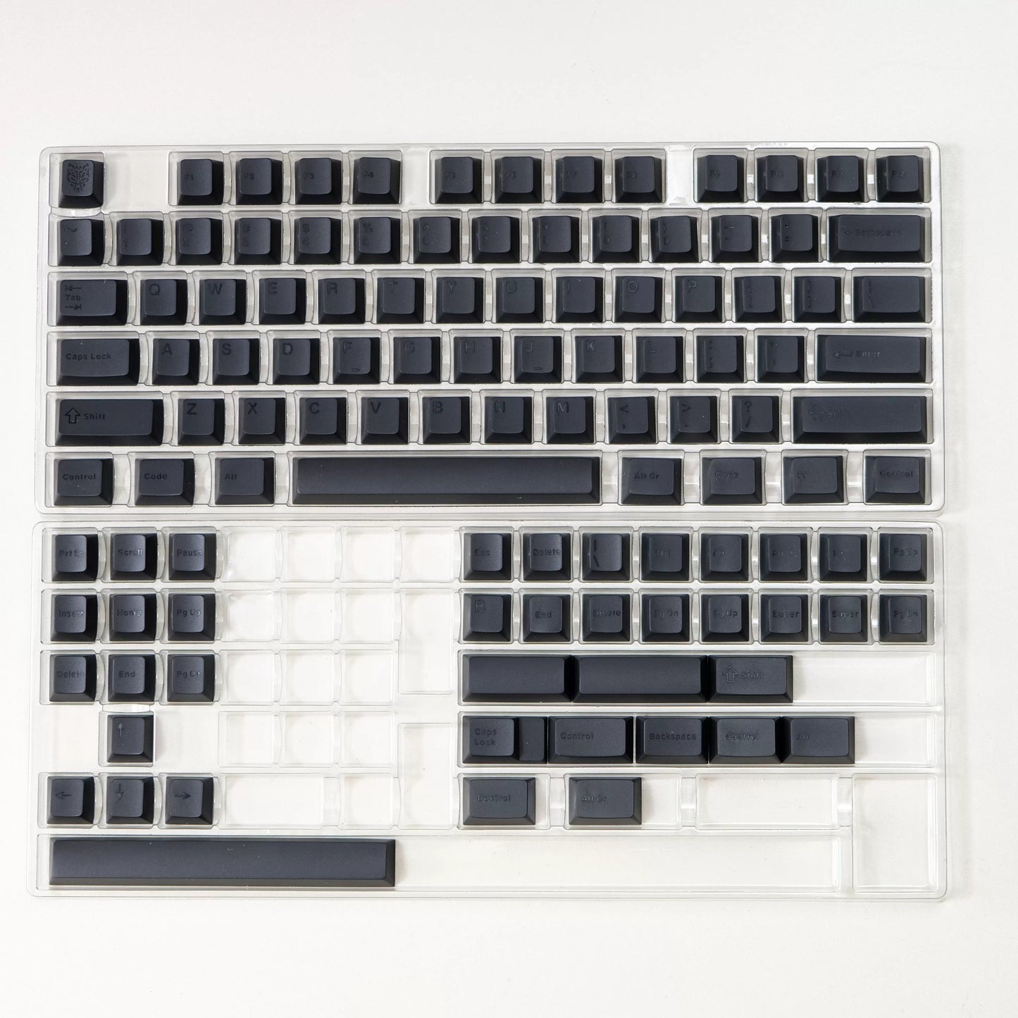 Black on Black Keycap Set, Cherry Profile, Double Shot ABS