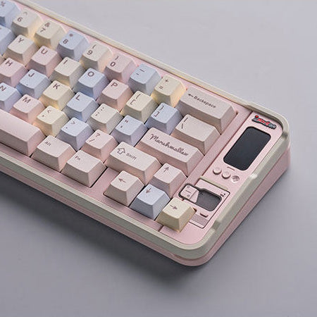 QK x ONEKEY Bubble Tea Marshmallow Keycap Set, Cherry Profile, Dye