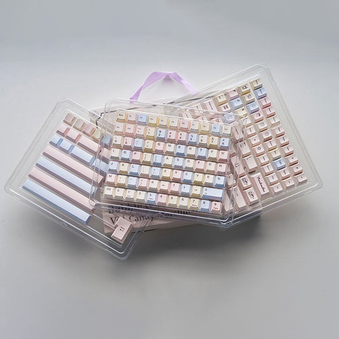 QK x ONEKEY Bubble Tea Marshmallow Keycap Set, Cherry Profile, Dye