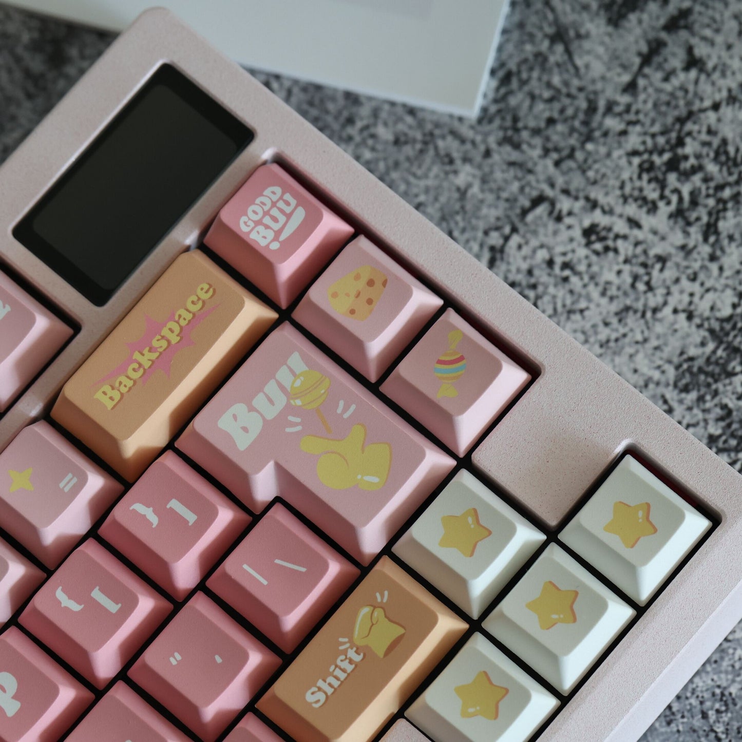 Majin Buu (Pink) Cute Keycap Set, MOA/Cherry Profile, PBT Dye Sub Key Cap