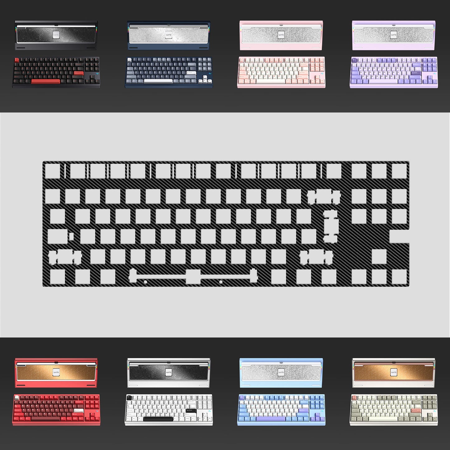 WOBKEY Crush 80 Keyboard, ANSI/ISO Switch Plate