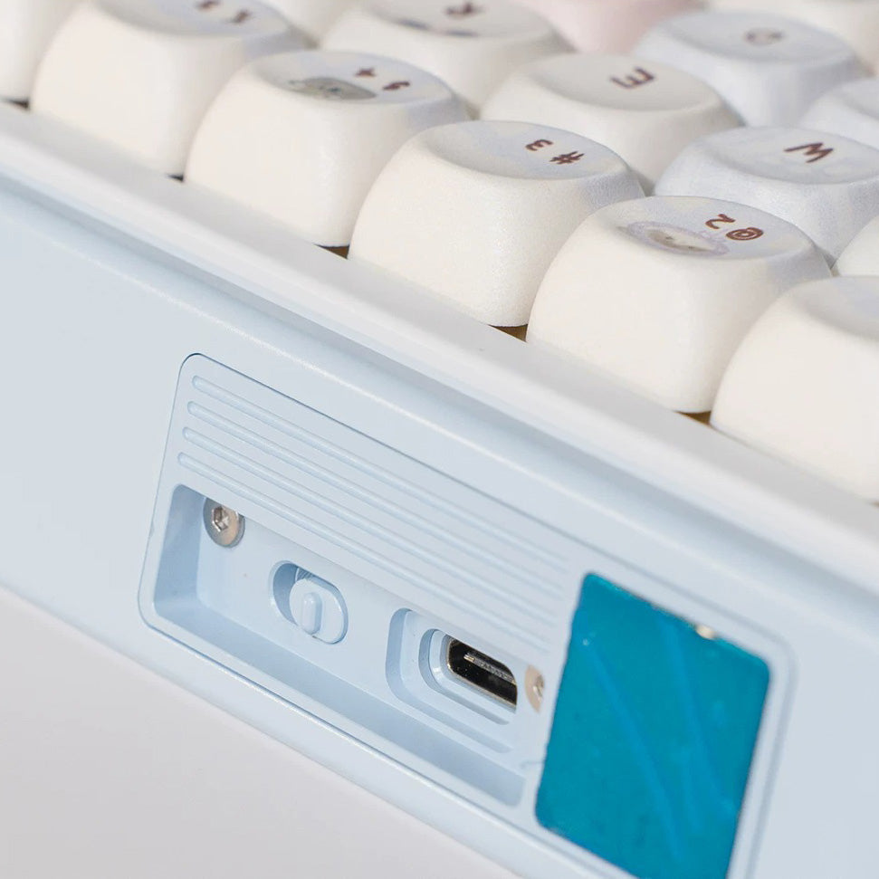 Candy65 Cute Mechanical Keyboard with Media Knob and Screen Barebone