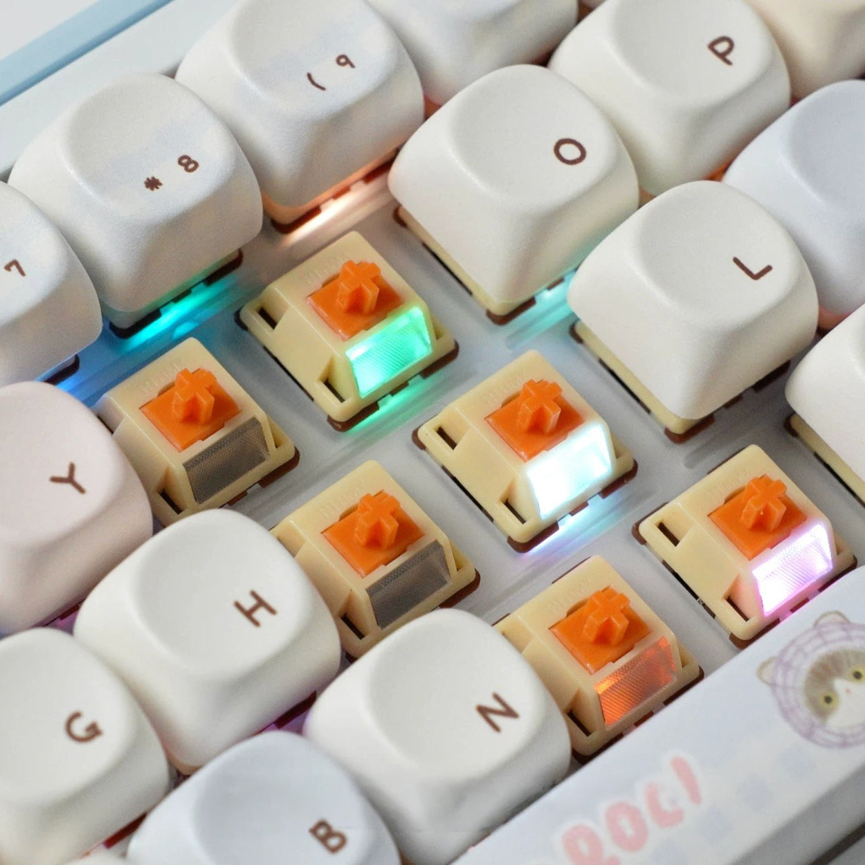 Candy65 Cute Mechanical Keyboard with Media Knob and Screen Barebone