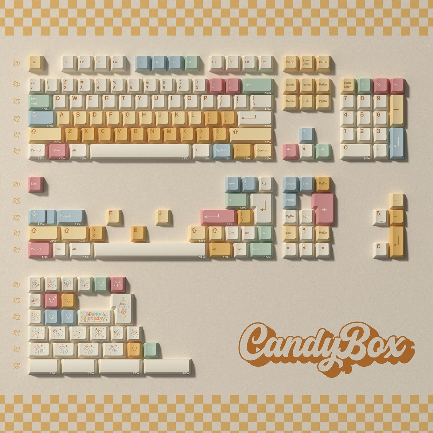 Candy Box Cute Keycap Set, Cherry Profile, Dye Sub PBT Key Cap – Nouvolo