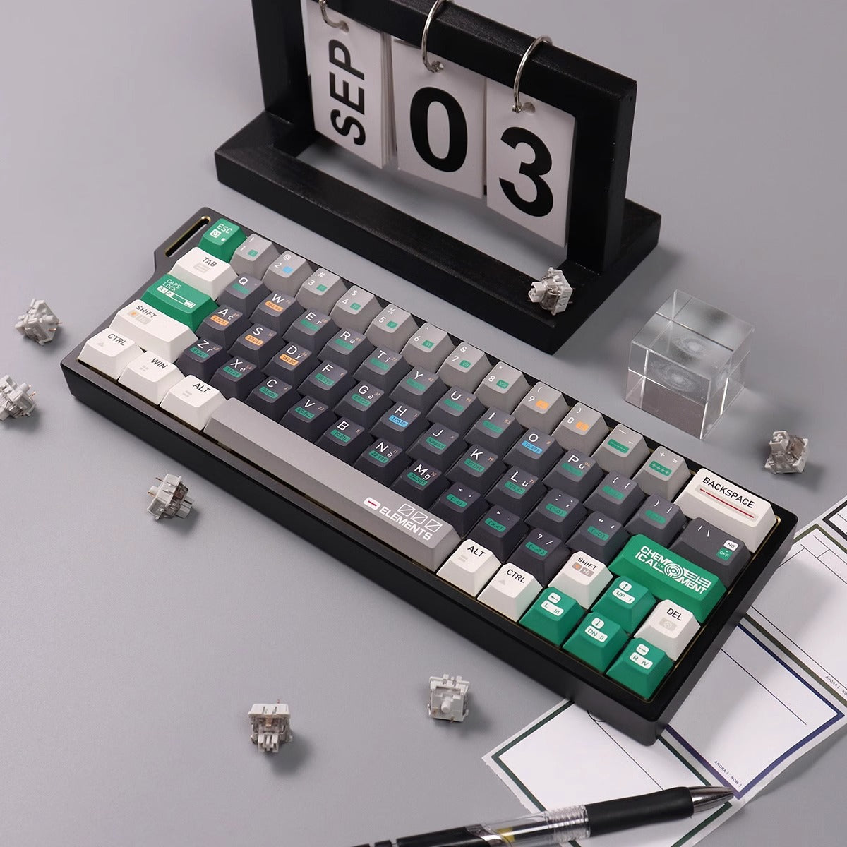 Chemical Elements Keycap Set, Cherry Profile, Dye Sub PBT Key Cap