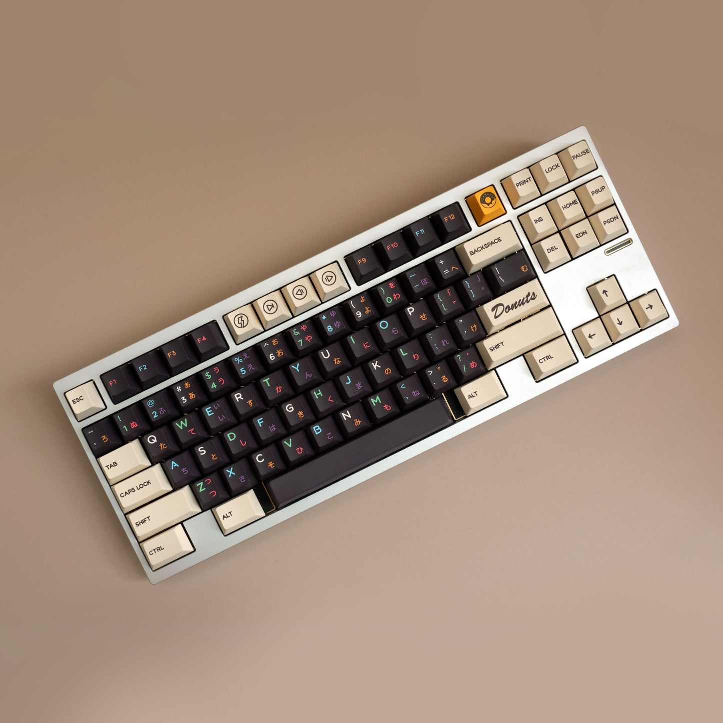 Chocolate Donut Keycap Set, Cherry Profile, PBT Dye Sub Key Cap