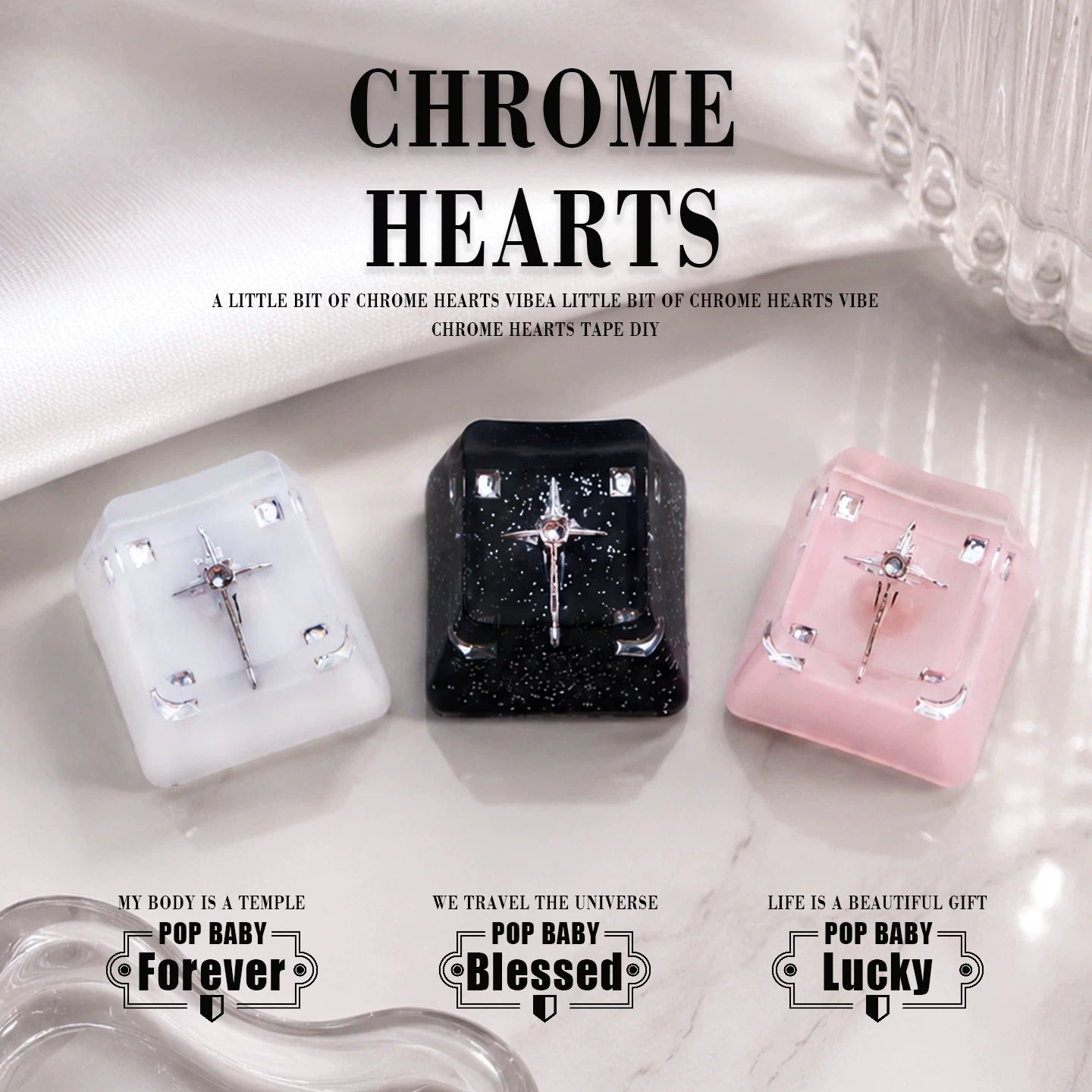 Chrome Hearts Style Cute Artisan Keycap