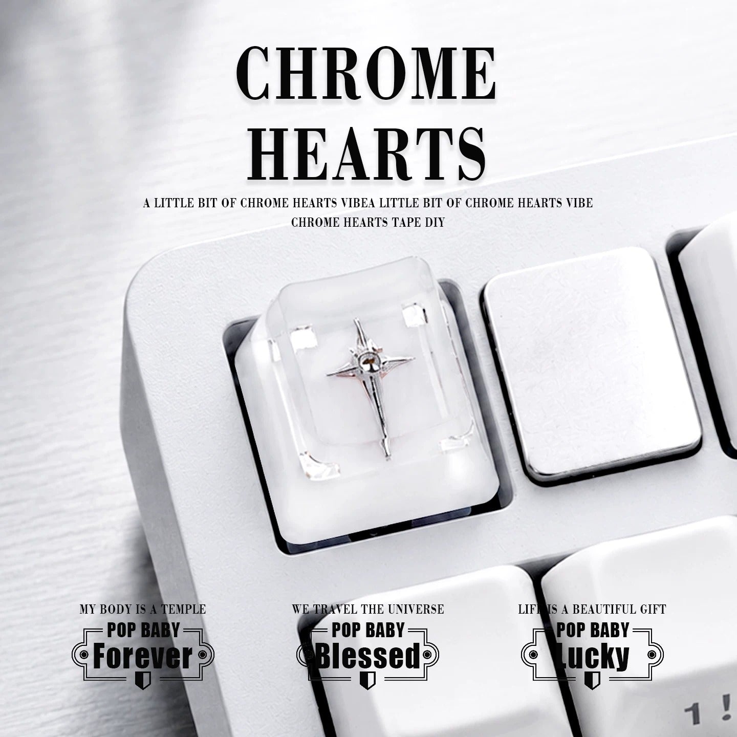 Chrome Hearts Style Cute Artisan Keycap