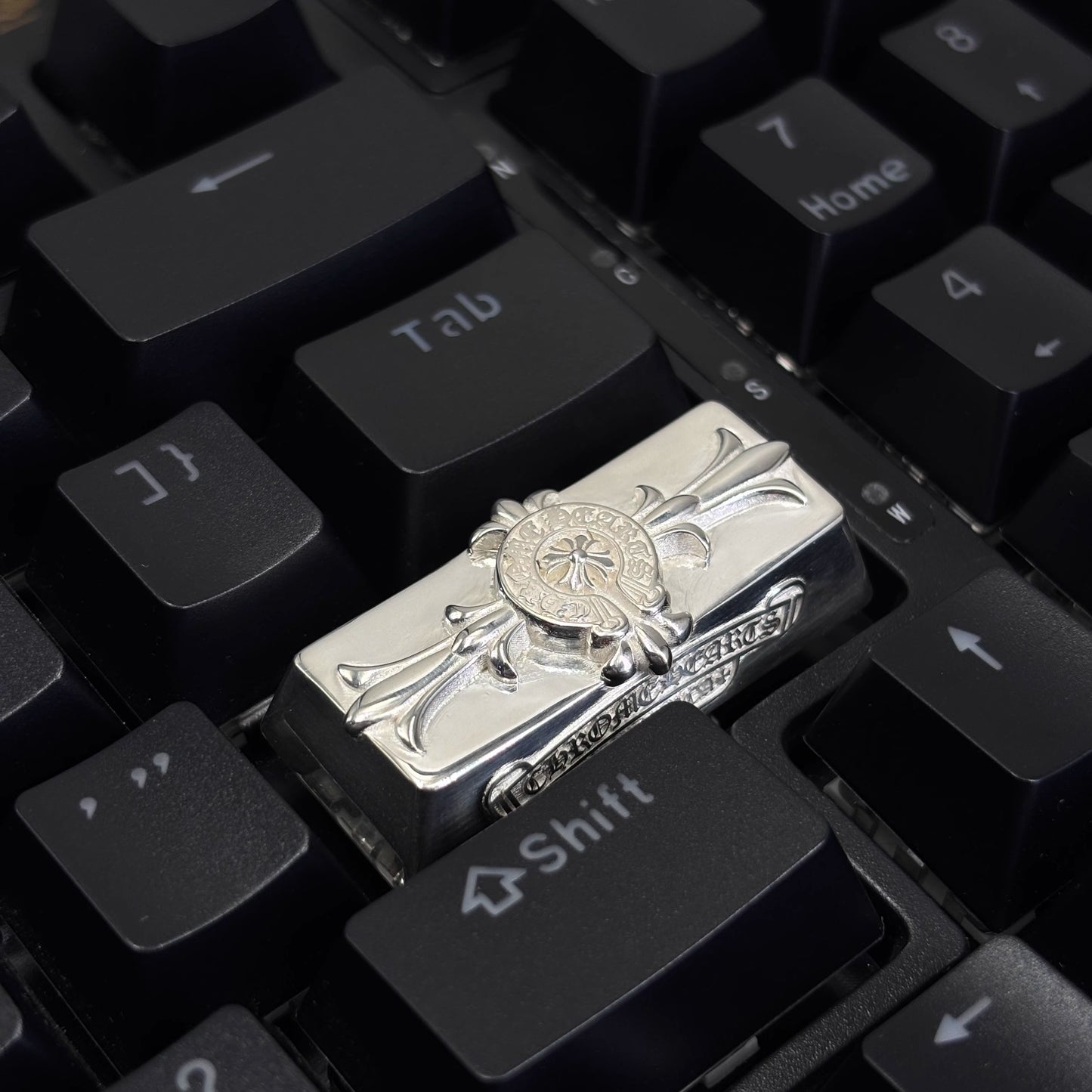Chrome Hearts Style Genuine Silver Keycap