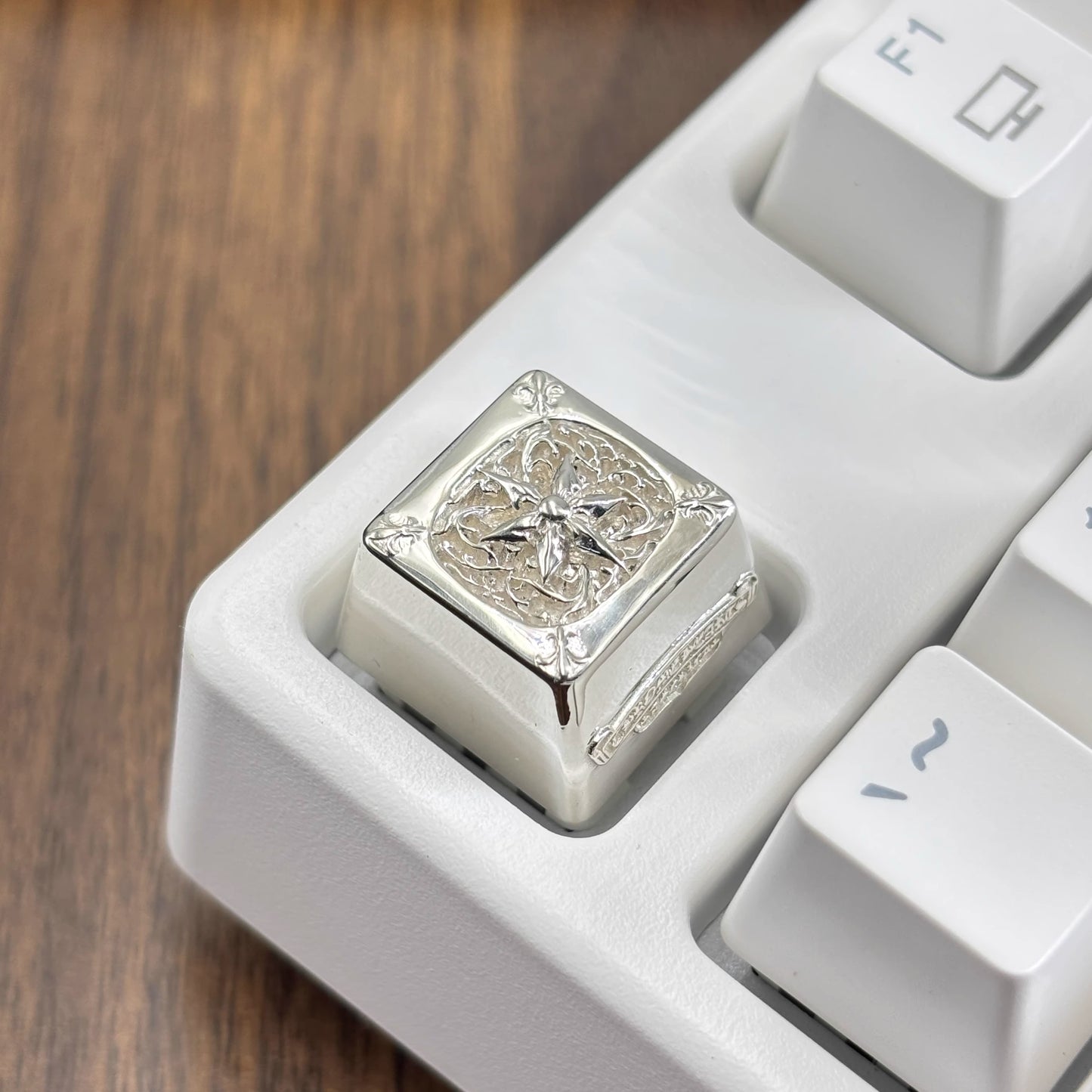 Chrome Hearts Style Genuine Silver Keycap
