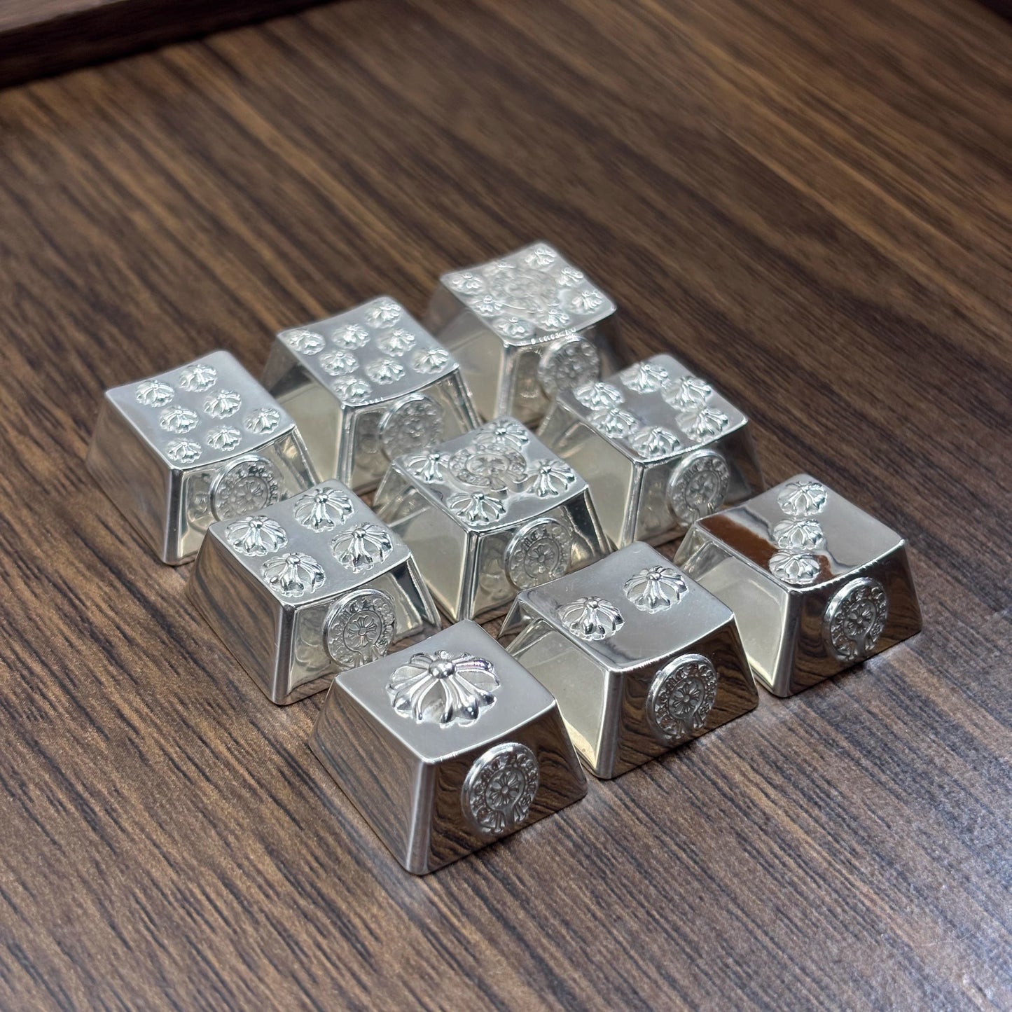 Chrome Hearts Style Genuine Silver Keycap