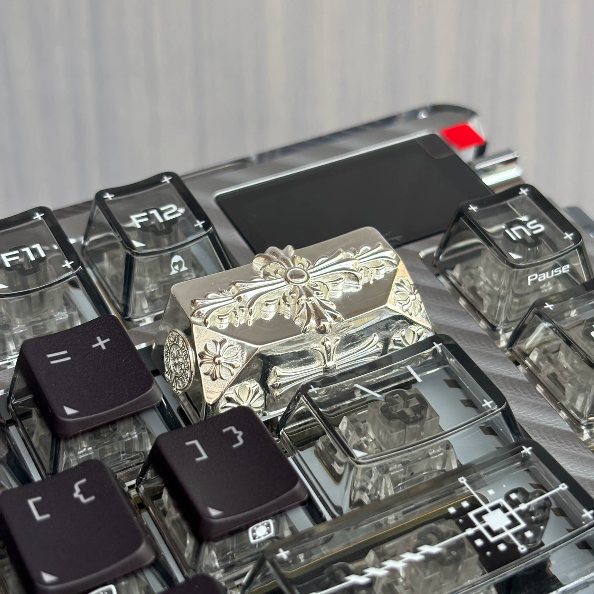 Chrome Hearts Style Silver Plated Artisan Keycap