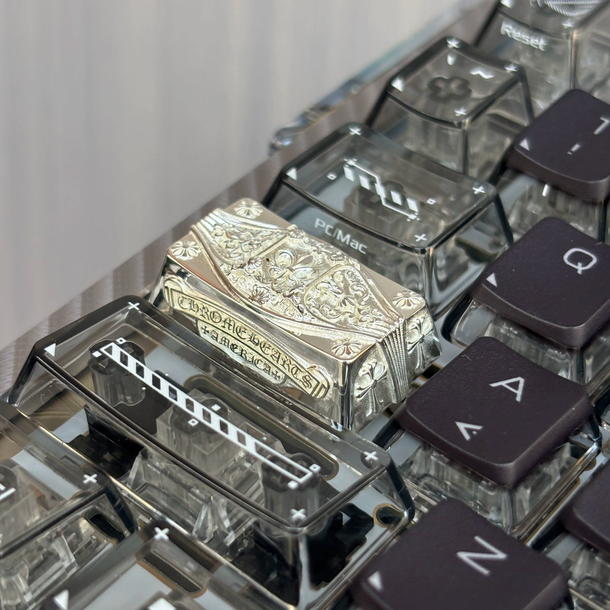 Chrome Hearts Style Silver Plated Artisan Keycap