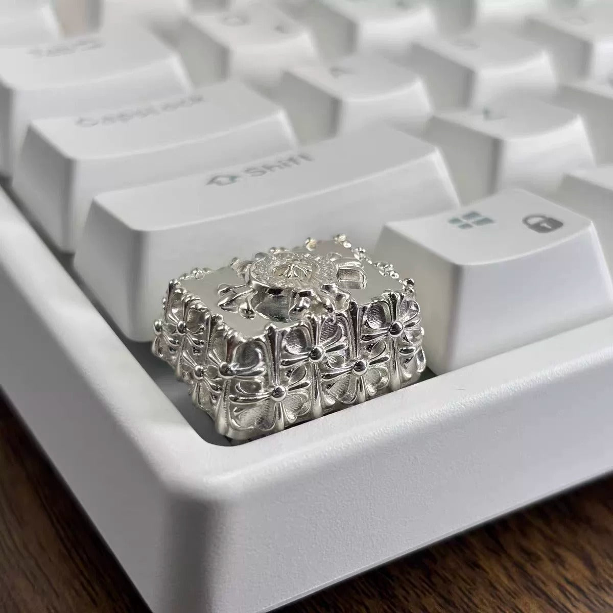 Chrome Hearts Style Silver Plated Artisan Keycap