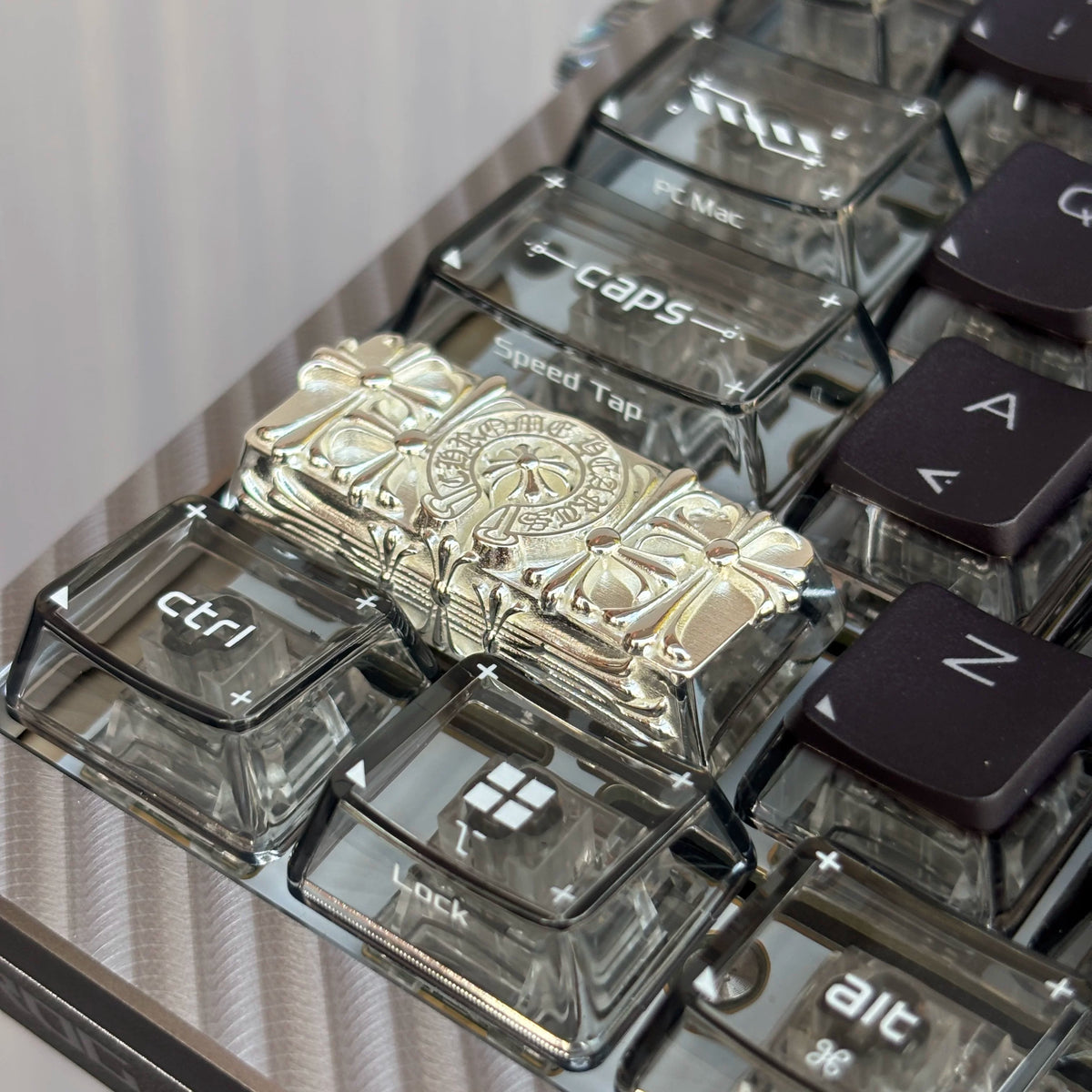 Chrome Hearts Style Silver Plated Artisan Keycap