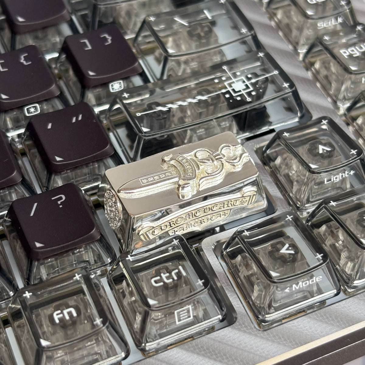 Chrome Hearts Style Silver Plated Artisan Keycap