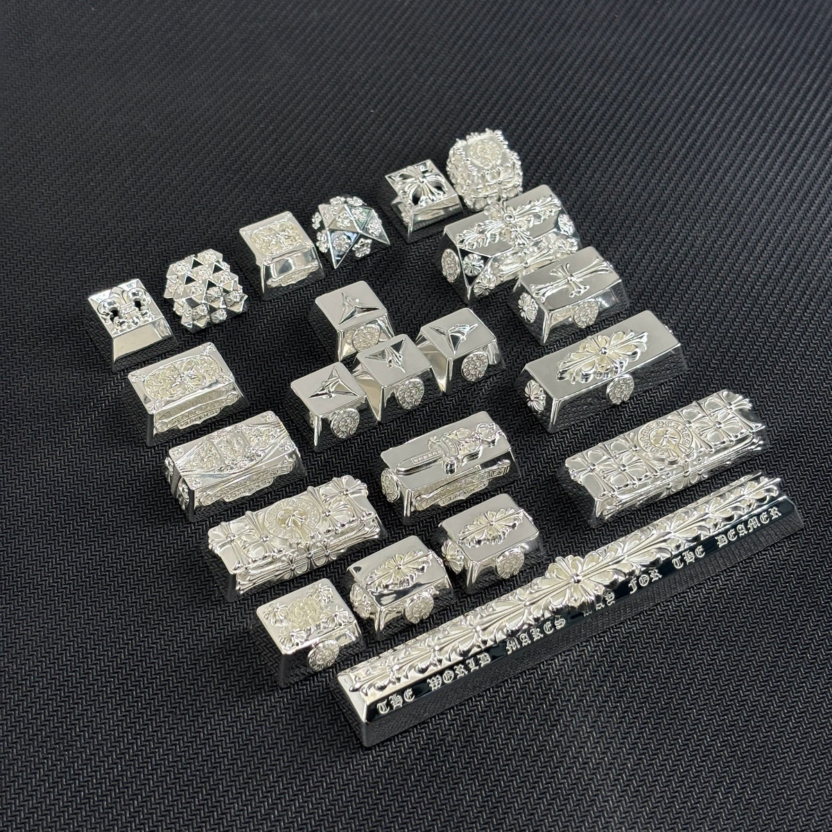 Chrome Hearts Style Silver Plated Artisan Keycap