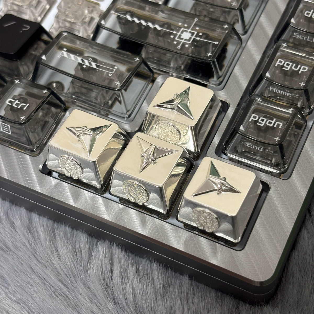 Chrome Hearts Style Silver Plated Artisan Keycap