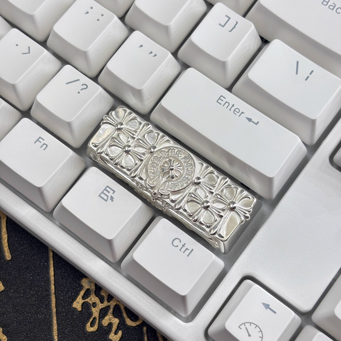 Chrome Hearts Style Genuine Silver Keycap