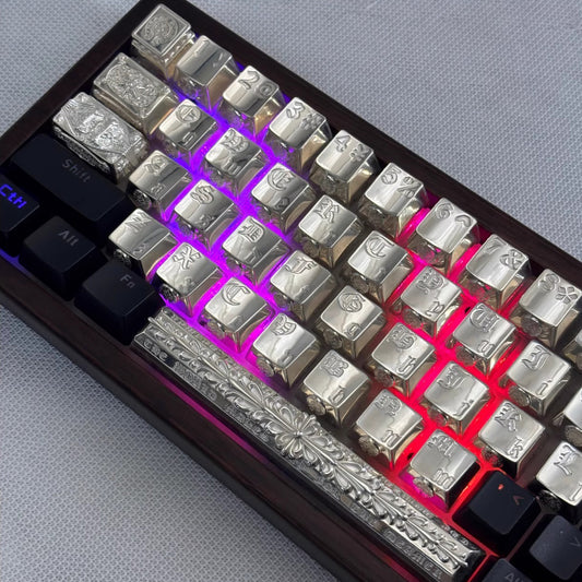Chrome Hearts Style Genuine Silver Keycap