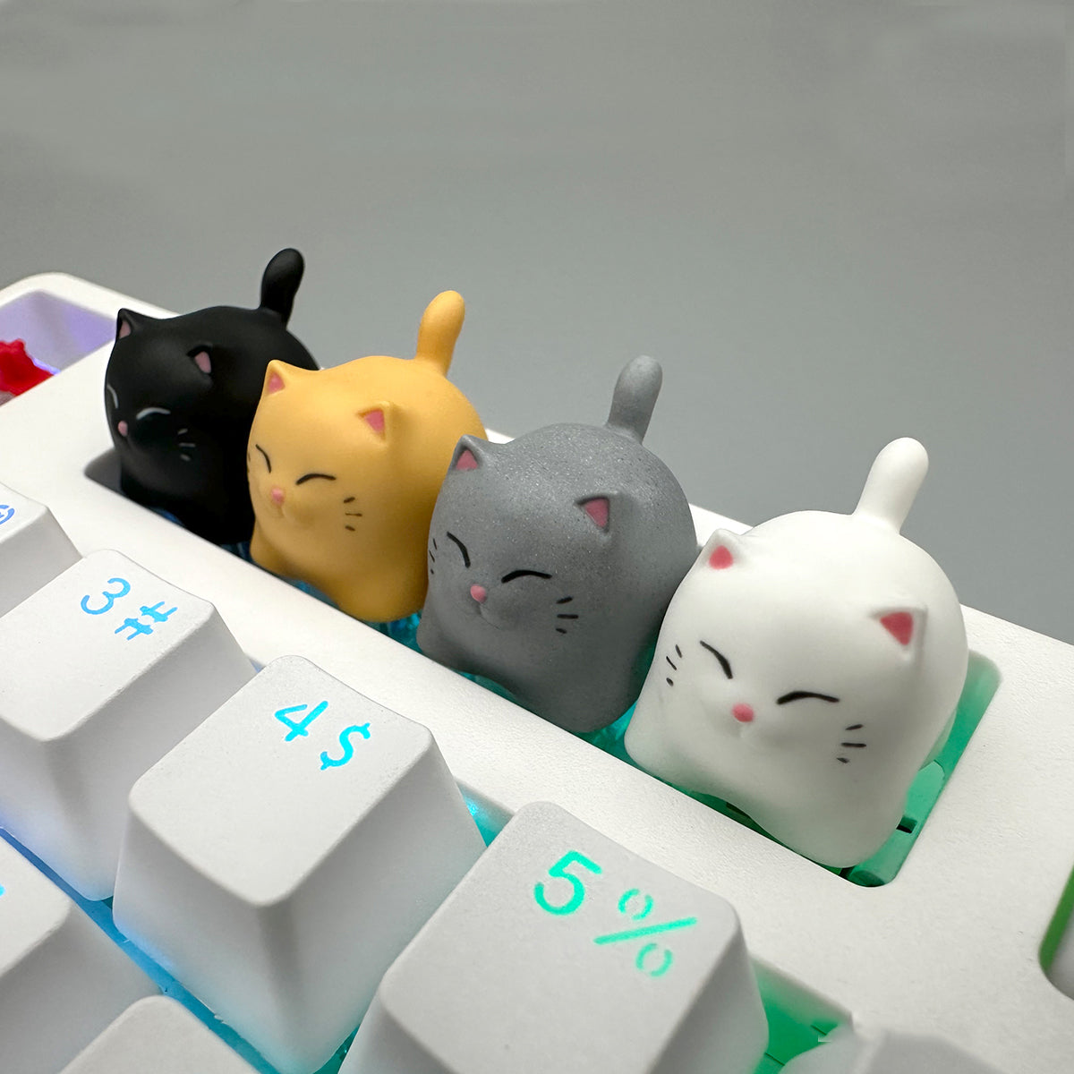 Cute Chubby Meow Cat Artisan Keycap