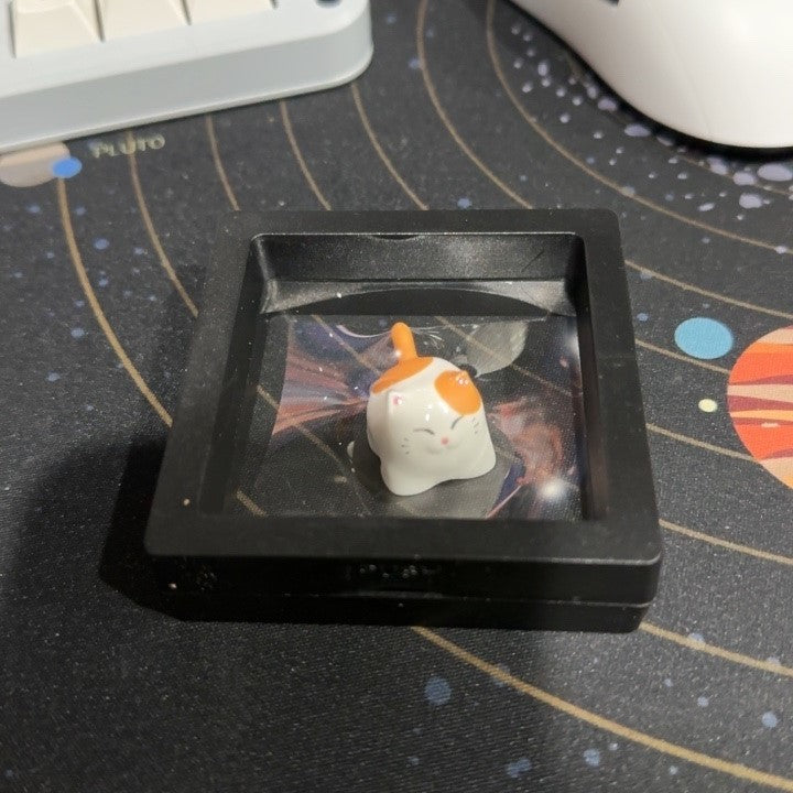 Cute Chubby Meow Cat Artisan Keycap