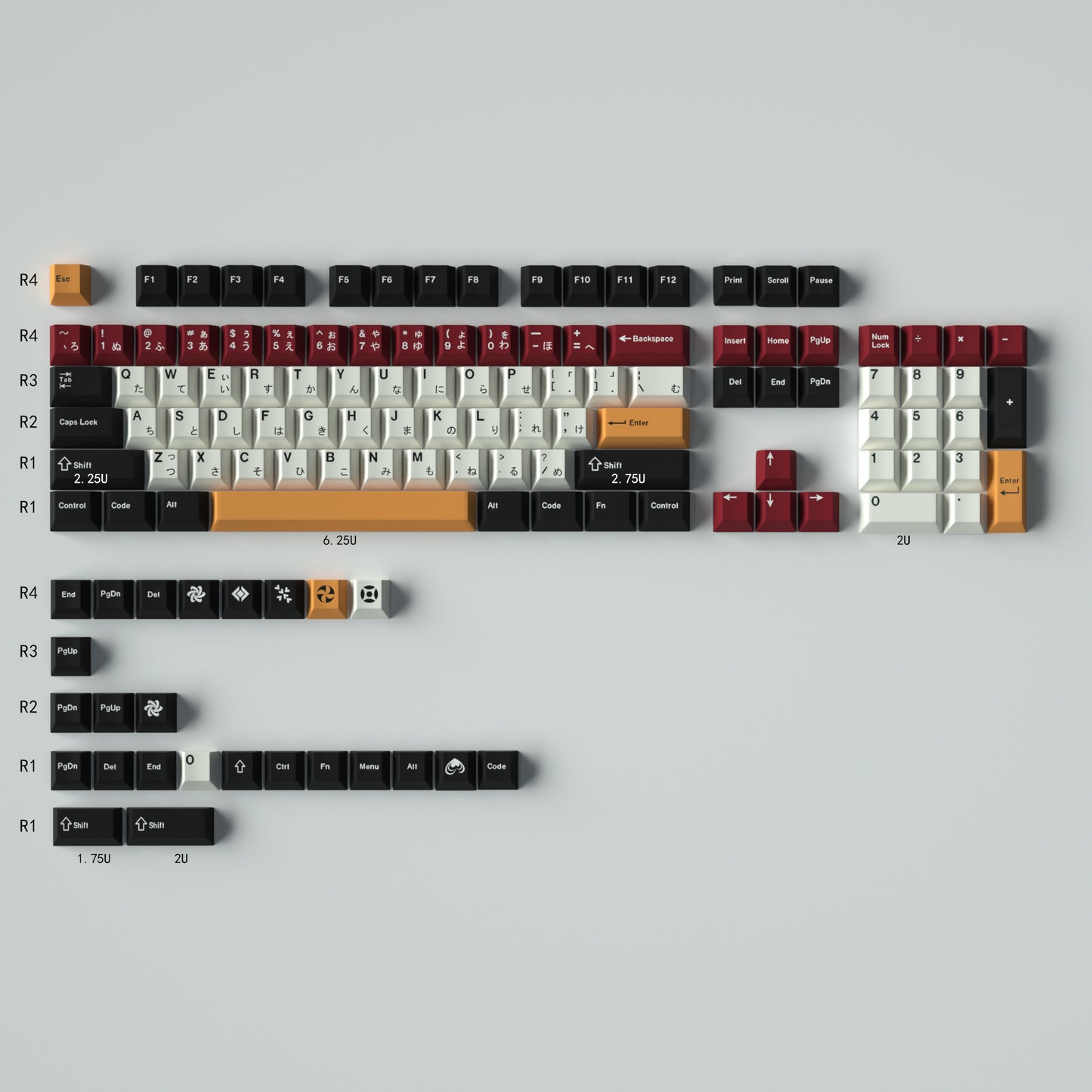 Composite Keycap Set, Cherry Profile, Dye Sub PBT Key Cap